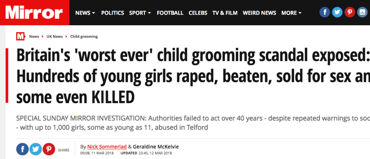Britain's 'worst ever' child grooming scandal exposed - Mirror